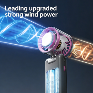 Hot Sale High-Speed Turbine <b>Handheld</b> <b>Fan</b> 12W Big Power Rechargeable Personal Mini Turbo <b>Fan</b> for Outdoor Use - Product Image 4