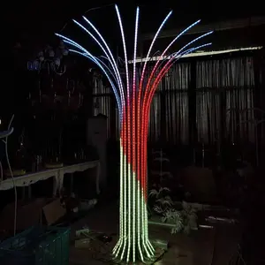 Latest design dynamic programming LED RGB tree wedding decoration, column coating