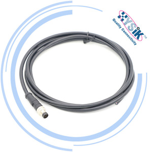 Кабель высокой плотности, 8-контактный, M8, штекер, прямой, с открытым концом, экранированный - Product Image 1