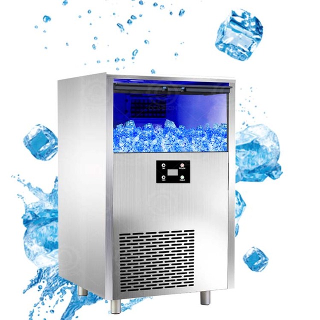 Compact Ice Cube Maker Machine Commercial Stainless Steel Ice Machine High Efficiency Nugget Ice Maker