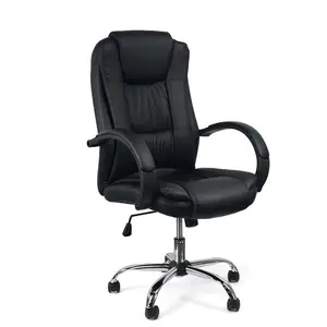 Fabrica soporte lumbar ergonómico PU cuero reclinable Manager Boss silla de oficina