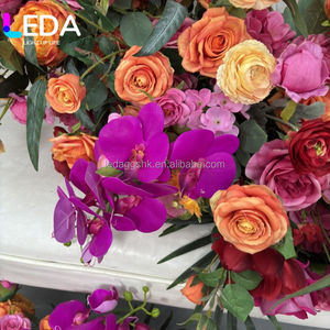 LEDA Fournitures de décoration de mariage, fleurs et plantes, centres de table pour événements de mariage, chemin de table en fleurs artificielles en soie - Product Image 5