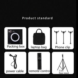 Haute qualité 45 <span class=keywords><strong>cm</strong></span> 18 pouces Led anneau lumière de remplissage avec télécommande réglable pliable 2.1m trépied - Product Image 6