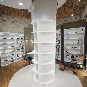 8-Tier cho 28 cặp quay 360 xoay Thiết kế Hiện Đại Đồ nội thất nhà Acrylic giày bằng gỗ tủ trưng bày kệ cho cửa hàng giày - Product Image 2