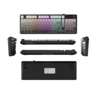 Clavier à membrane IP98 PRO 98 touches, sans fil tri-mode, rétroéclairage RGB, disposition ISO espagnole, sensation mécanique avec bouton rotatif