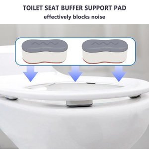 Butoirs de bidet <span class=keywords><strong>pour</strong></span> toilettes en EVA+ABS, kits de butoirs <span class=keywords><strong>pour</strong></span> sièges de toilettes, 4 pièces - Product Image 3