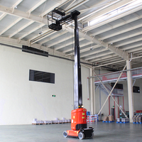 Plateforme élévatrice verticale portative 6m 8m 10m, autopropulsée, électrique, pour une personne, avec mât en aluminium léger