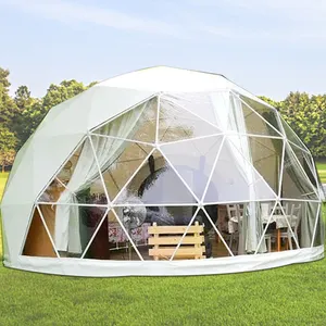 FEAMONT透明玻璃温室豪华帐篷、钢架测地线圆顶待售