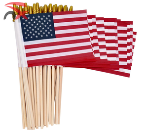 Drapeaux à main promotionnels en gros du <span class=keywords><strong>drapeau</strong></span> national <span class=keywords><strong>des</strong></span> <span class=keywords><strong>États</strong></span>-<span class=keywords><strong>Unis</strong></span> pour revendeurs et événements - Product Image 3