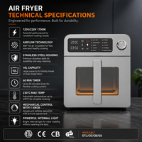 Four à friture sans huile multifonctionnel de taille familiale, appareil électrique pour poulet, viande, poisson, légumes, cuisson et rôtissage