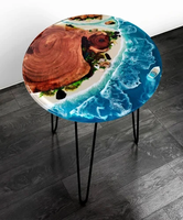 Résine époxy de table, résine époxy cristalline pour table de rivière, revêtement de coulée sans bulle pour comptoir, dessus de table, bartop