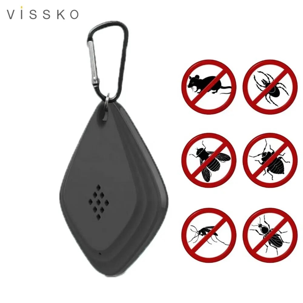 New 6-band Ultrasonic Infinite Loop Scanning 100mAh Rechargeable Portable Pet Repelling Lice Mosquitoes Pest Repellent
