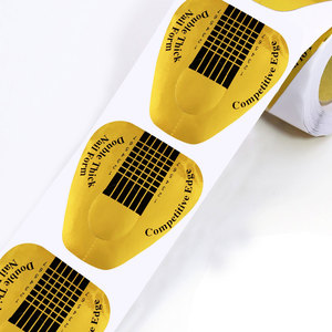 500 Unidades de Soporte de Papel de Aluminio Dorado para Uñas, Adhesivo para Sistema Dual de Uñas, para Extensión de Uñas - Product Image 1