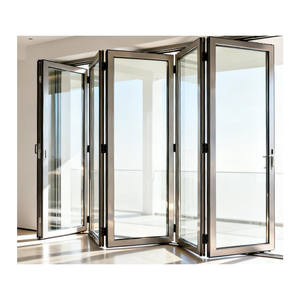 <span class=keywords><strong>Porte</strong></span> accordéon en alliage d'aluminium robuste pour usage industriel et commercial, cloison extérieure pour entrepôt et espace de vente, isolation thermique - Product Image 1