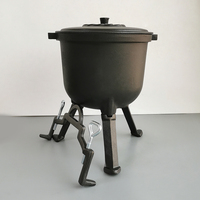 Casserole à pression en fonte pour la cuisine en camping