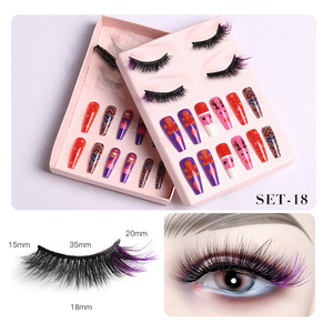 Hotsale presse sur <span class=keywords><strong>ongles</strong></span> et <span class=keywords><strong>cils</strong></span> ensembles thème de Noël couleur <span class=keywords><strong>faux</strong></span> <span class=keywords><strong>cils</strong></span> presse sur les <span class=keywords><strong>ongles</strong></span> pour les outils de maquillage - Product Image 6