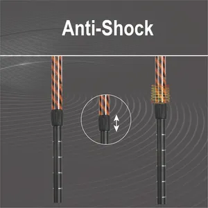 XATP Professional Manufacturer Super-Lite Alu Anti Shock T Handle Rotating Locking Hiking Telescoping Pole Trekking