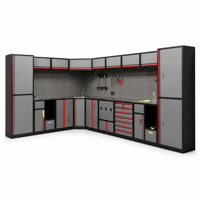 Banc de travail professionnel pour garage mécanique, ensemble de 4 à 7 compartiments, armoire à outils verrouillable, panneau perforé, disposition personnalisée, OEM, capacité de charge 1000 kg