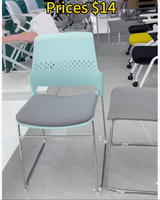 Chaises de formation pour étudiants en métal au design moderne, confortables, empilables, durables, mobilier de bureau, accoudoirs fixes, salles de réunion, budget