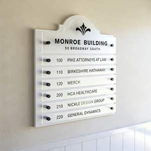 Sign Acrylic Frame Wall Mount Monochrome LED <b>Lighted</b> Nameplate Rectangle Decorative - Product Image 1