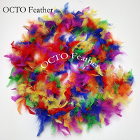 En gros Conception Personnalisée Arc-En-Ciel Couleurs Turquie Chandelle Plume Boa Pour La Décoration De Fête D'événement