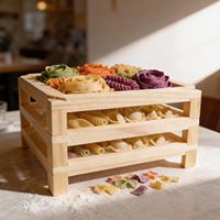 Rak Pengering Herbal BH Mesh, Rak Pengering Meja Bertumpuk dari Bambu untuk Mengeringkan Bunga, Pasta, dan Sayuran