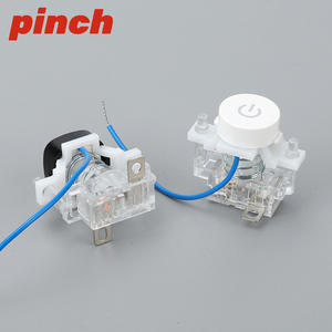 Interruptor de pared tipo pinza YX-02 16A 250V con luz indicadora, tapa redonda y botón de bloqueo automático - Product Image 3