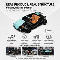 Nuevo Go Kart Eléctrico Retro de 2500W 72V40Ah con Batería de Litio de Grado Automotriz, Motor Potente, Velocidad de 80km/h, Capacidad de Carga de 200kg