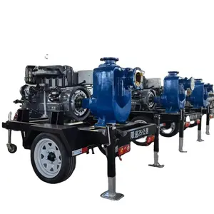 Hot Sale F4L912 4 Cylinder Deutz Air Cooled Diesel Engine Driven Self-priming Water Pump With Trailer