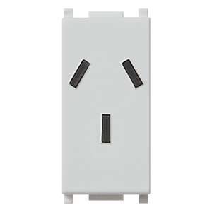 เต้ารับไฟฟ้า Sicury 2P+T 10A มาตรฐานอาร์เจนตินา สีเงิน - Product Image 1