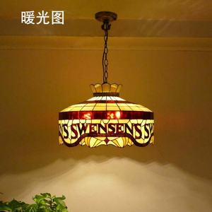 Lámpara de Araña de Estilo Europeo de 20 Pulgadas, Diseño Vintage Tiffany con Vidrio de Colores y Motivos de Frutas, Ideal para Restaurantes y Comedores, Directo de Fábrica en China - Product Image 1