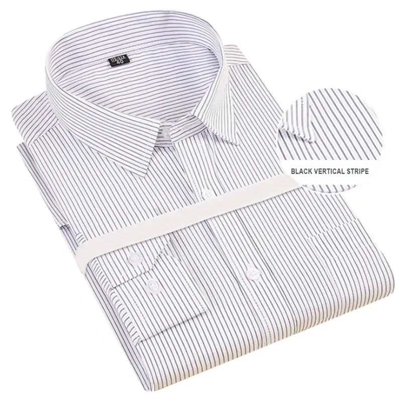 Mens Summer Shirt Fit Shirts Wholesale Shirt Organizer OEM Logo Short Sleeve Business Blouses Black And White Stripes Color
