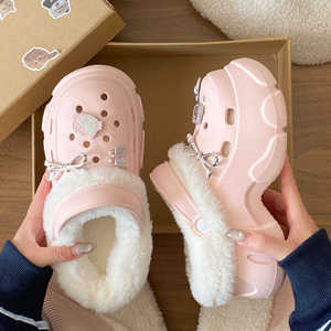 รองเท้าสวมแบบสวมครึ่งเท้า พื้นหนา กันลื่น ระบายอากาศได้ดี สำหรับผู้หญิง รุ่นใหม่ ฤดูใบไม้ผลิ ฤดูใบไม้ร่วง ปี 2025 พร้อมที่คาดผม - Product Image 3