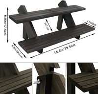 Supports d'affichage en bois, support d'affichage surélevé, support pour anneaux, support amovible, petit présentoir en bois pour marchandises