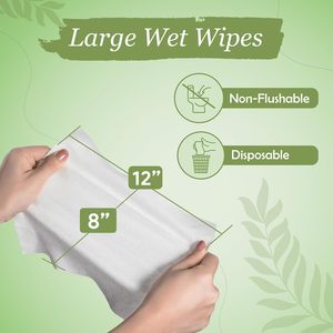 Lingettes nettoyantes pour le corps pour adultes épaissir et agrandir Respectueux de l'environnement Ajoutez de l'essence d'aloès sans odeur dégradable - Product Image 3
