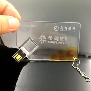 Thẻ Tín Dụng Trong Suốt Chống Nước Logo Tùy Chỉnh Ổ USB Flash Đĩa Chữ <span class=keywords><strong>U</strong></span> Bằng Nhựa Sáng Tạo Cá Nhân - Product Image 3