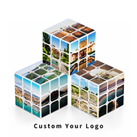 Cube de voyage personnalisé OEM ODM 3x3 en plastique ABS avec impression UV pour agences de voyage, logo personnalisé