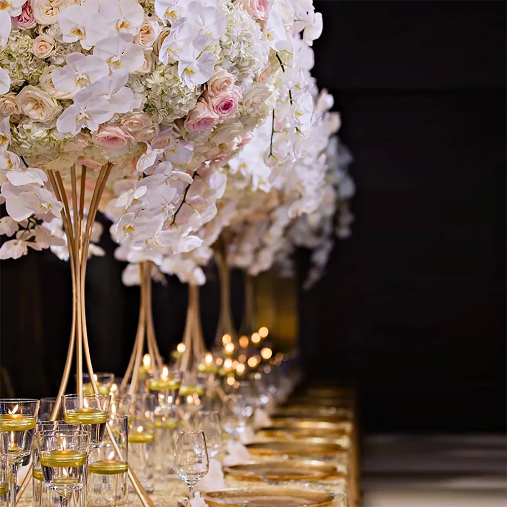 แท่นวางดอกไม้ประดับกลางโต๊ะสำหรับงานแต่งงานแบบ2023จากอินเดีย