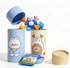 Custom Cartoon Printed Cylindrical Paper Tube Eco Friendly Packaging for Children Gifts and Stationery - Product Image 4