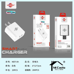 Cargador Inteligente WGDOMP 20W PD de Carga Rápida Tipo C, Adaptador de Pared Universal MDT-04 - Product Image 3