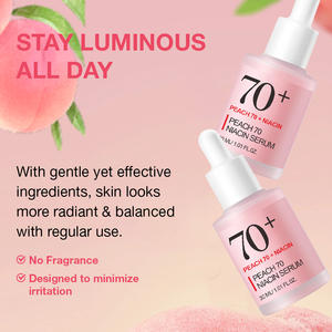 Suero Facial Hidratante y Aclarante Natural con Vitamina C, Minimiza los Poros Opacos, Suero de Niacinamida al 70% con Extracto de Durazno - Product Image 4