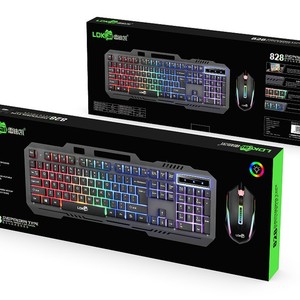 Gaming <b>Keyboard</b> <b>Mouse</b> <b>Combo</b> 104 Keys RGB Backlit Metal Surface Wired With Multimedia Keys English Layout - Product Image 2