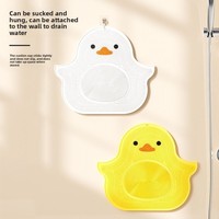 Tapis de bain antidérapant en silicone à ventouses, motif canard jaune de dessin animé, pour massage et exfoliation des pieds, avec traitement UV, pour salle de bain, vente en gros