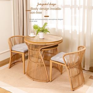 Nouvelle Collection 2026 : Ensemble <span class=keywords><strong>de</strong></span> Salle à Manger Extérieure en Rotin PE 2 Pièces avec Plateau en Verre Trempé – Mobilier <span class=keywords><strong>de</strong></span> <span class=keywords><strong>Jardin</strong></span> et Patio Résistant aux Intempéries - Product Image 5