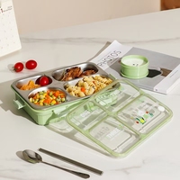 Boîte à lunch en plastique en forme de rectangle avec boîte en PP intérieure en acier pour le déjeuner Boîte à lunch à emporter pour enfants Boîte à bento écologique sans fuite