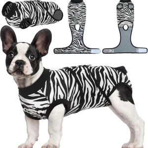 WL 7A 급 항균 직물 남성 여성 개 봄 여름 수술 후 복구 세트 의류를위한 Onesie 애완 동물 의류 - Product Image 1