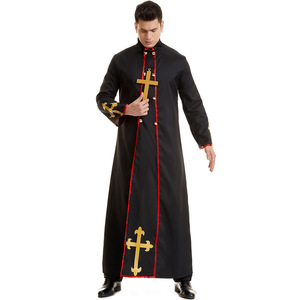 Disfraz de Sacerdote de Halloween para hombre, de la talla de la mujer, de la talla del hombre, de la talla de la mujer - Product Image 5