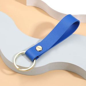 Quick Shipping PU Leather Embossed Durable High Quality Keychain Business Gift for <b>Men</b> Women Car Key Strap & Waist <b>Keyring</b> - Product Image 4