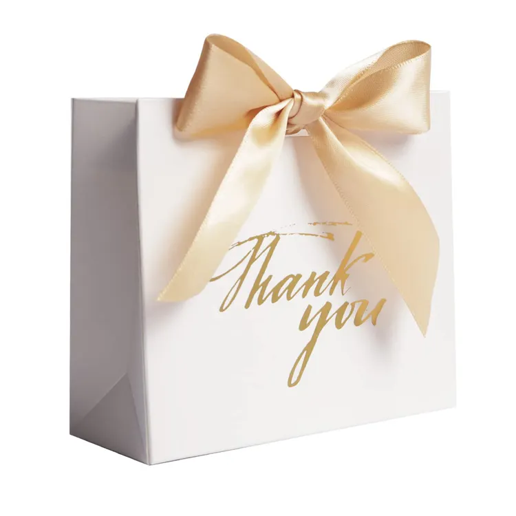 Holiday Celebration Gift Packaging Bag Wedding Party Favor Bags Mini Paper White Treat Thank You Bag