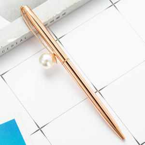 高品质多色夹子珍珠金属圆珠笔定制标志可爱促销圆珠笔礼品 - Product Image 5